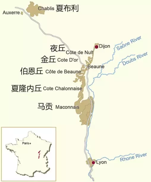 葡萄酒窖介绍之法国勃艮第产区介绍(一)